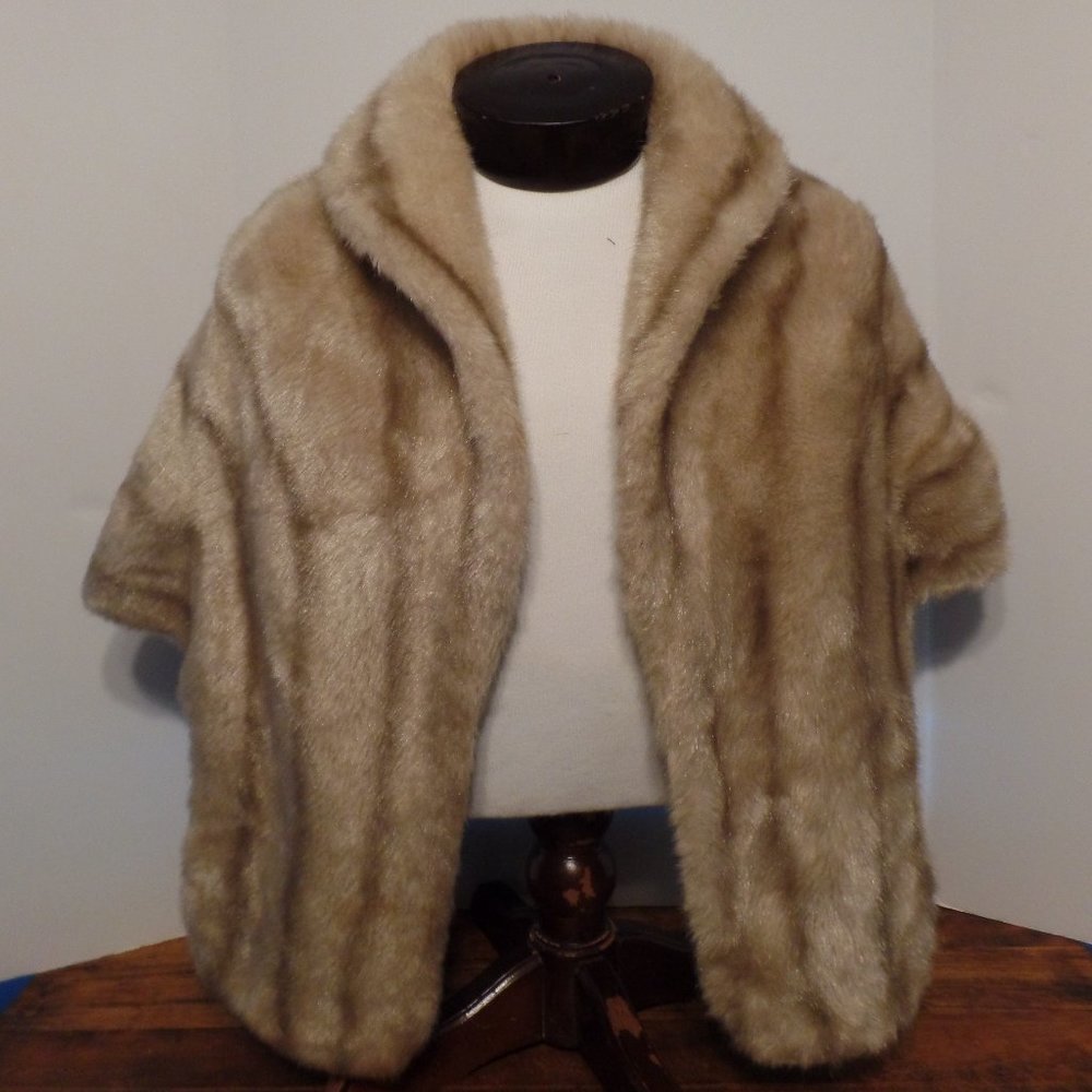 VTG Faux Fur Cape - Made in U.S.A.